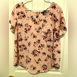 Torrid Pink Skull Button Back Blouse